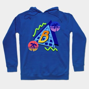 Initial Letter B - 80s Synth Hoodie